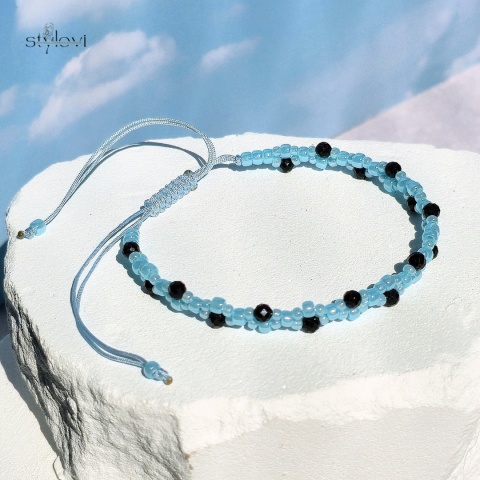 bransoletka ochronna na wakacje - Infinity Summer - turmalin, Toho BLUE bransoletka ochronna na wakacje - Infinity Summer - turmalin, Toho BLUE