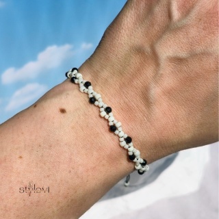 bransoletka ochronna na wakacje - Infinity Summer - turmalin, Toho PEARL