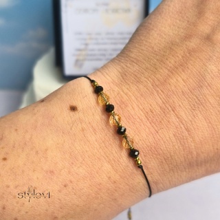 bransoletka TALIZMAN OCHRONY I BOGACTWA: cytryn, turmalin, hematyt