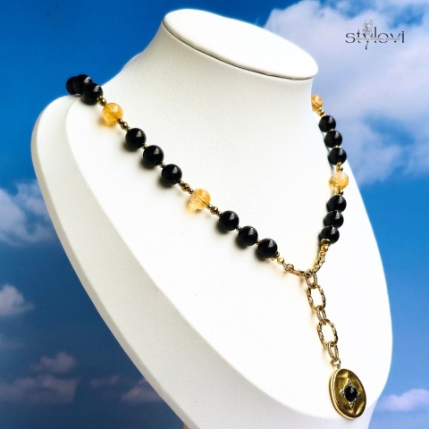 naszyjnik Eclipse: turmalin, cytryn, hematyt