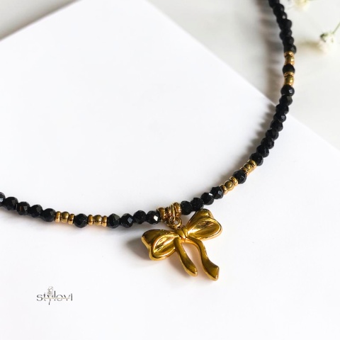 naszyjnik Black Bow: onyks, hematyt