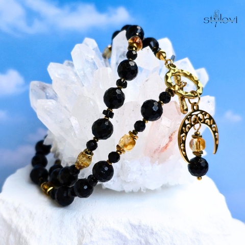 naszyjnik OCHRONA I SUKCES turmalin, cytryn, hematyt