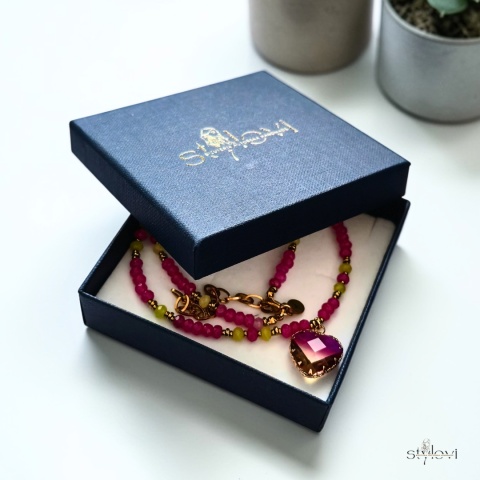 naszyjnik VIVA: jadeit, hematyt (40 - 45 cm)