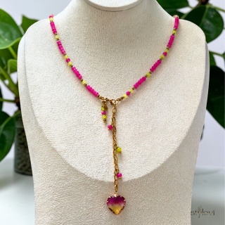 naszyjnik VIVA: jadeit, hematyt (50 - 58 cm)