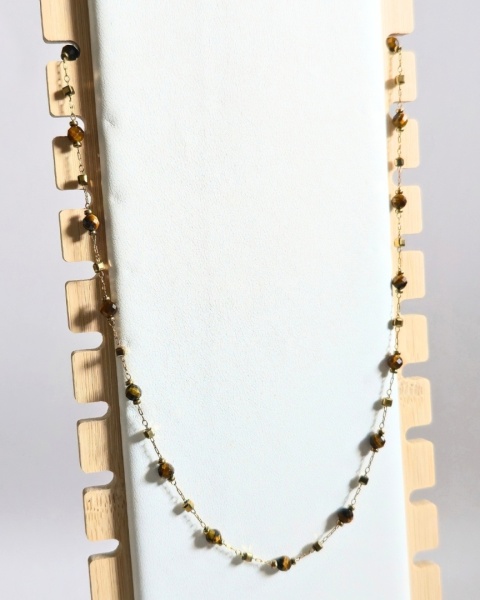 naszyjnik WEWNĘTRZNA MOC: tygrysie oko, hematyt (ok. 41-46 cm)